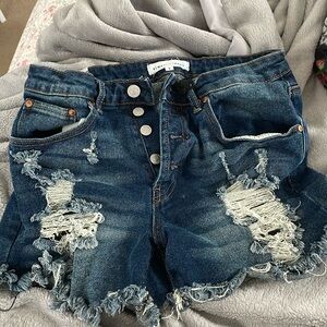 Almost famous denim mid rise shorts